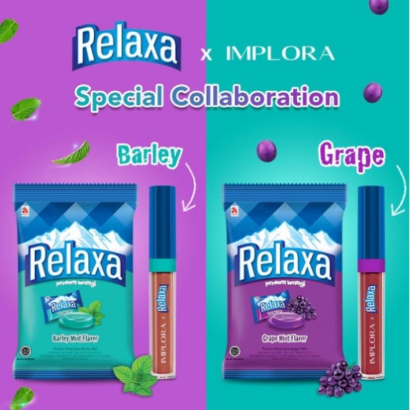 Implora x Relaxa Matte Lipcream Barley &amp; Grape