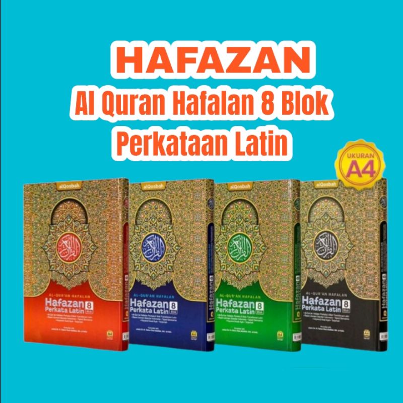 Al Quran Hafalan .Hafazan 8 Blok Perkata Latin Ukuran A4