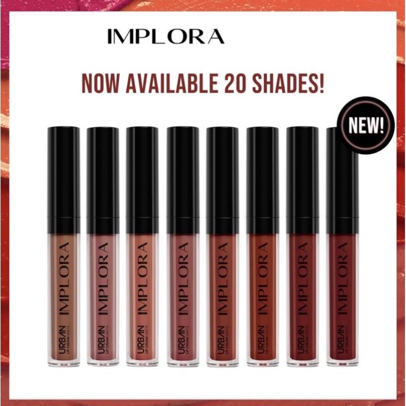 IMPLORA Urban Lip Cream Matte ( Lipcream Lipstick ) BPOM