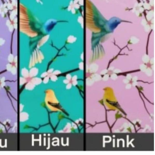 ✥ Fiber pagar Penutup pagar plastik motif sakura / bunga hijau pink ungu ☄