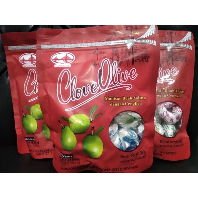 Hai Wan Qiao Clove Olive Manisan buah Zaitun Cengkeh Manisan Kana 380 gr gram