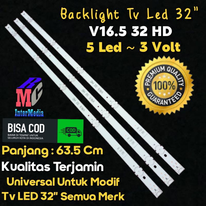 Jual BACKLIGHT TV LED LG 32 INCH 5K - 3V BACKLIGHT TV LED LG 3 VOLT - 5 ...