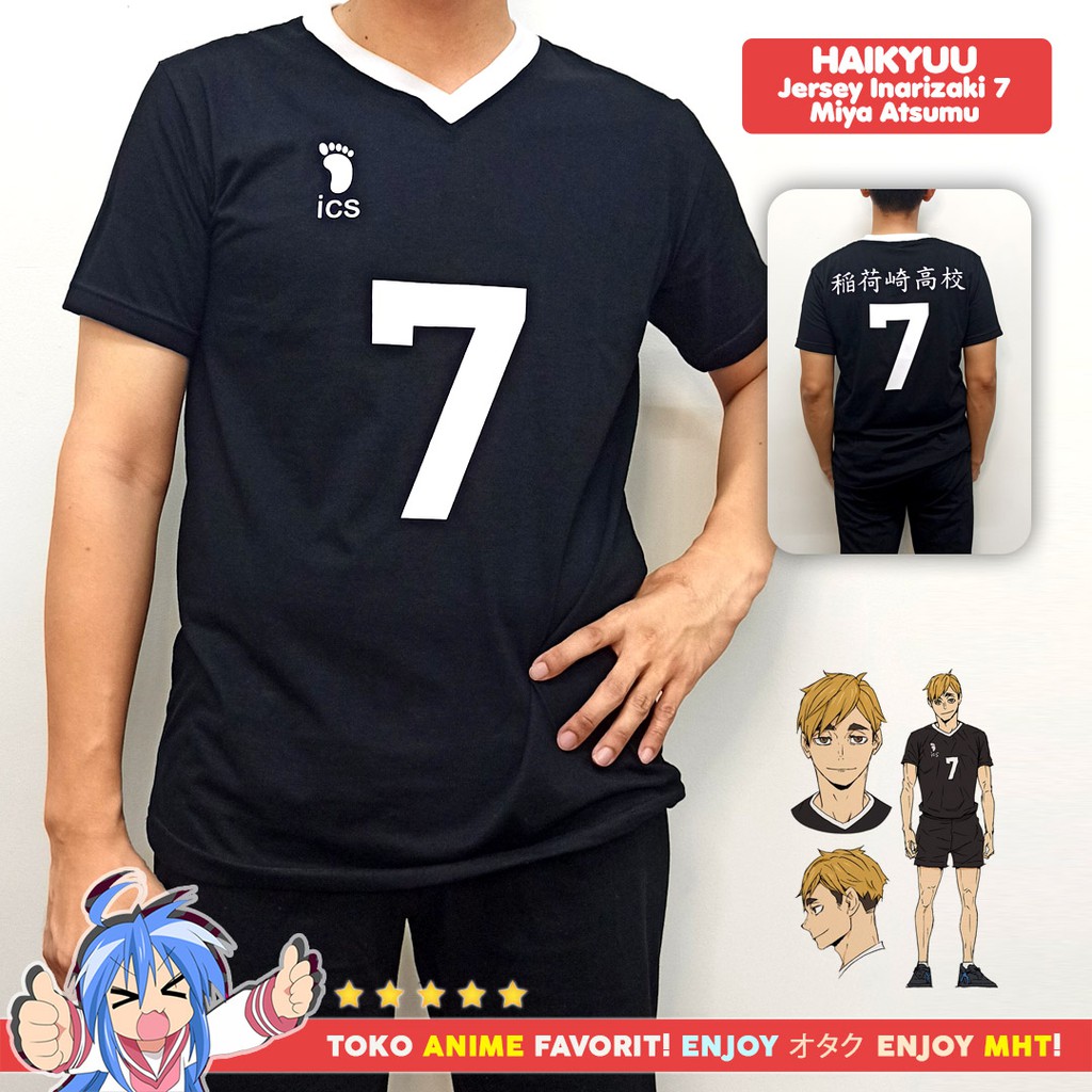 Kostum Cosplay Anime Haikyuu Jersey Inarizaki No. 7 Miya Atsumu