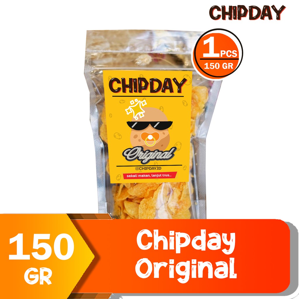 

Keripik Kentang - Chipday Original Size 150Gr