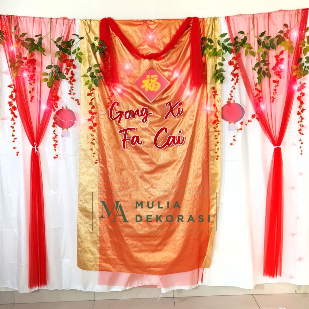 Paket Dekorasi DIY Imlek CNY Chinese New Year Backdrop Acara Photobooth Keluarga