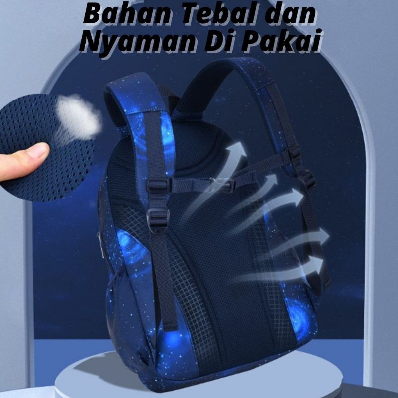 Tas ransel backtoschool backpack Tas ransel sekolah anak pria/wanita open case Tas ransel sekolah anak galaxy