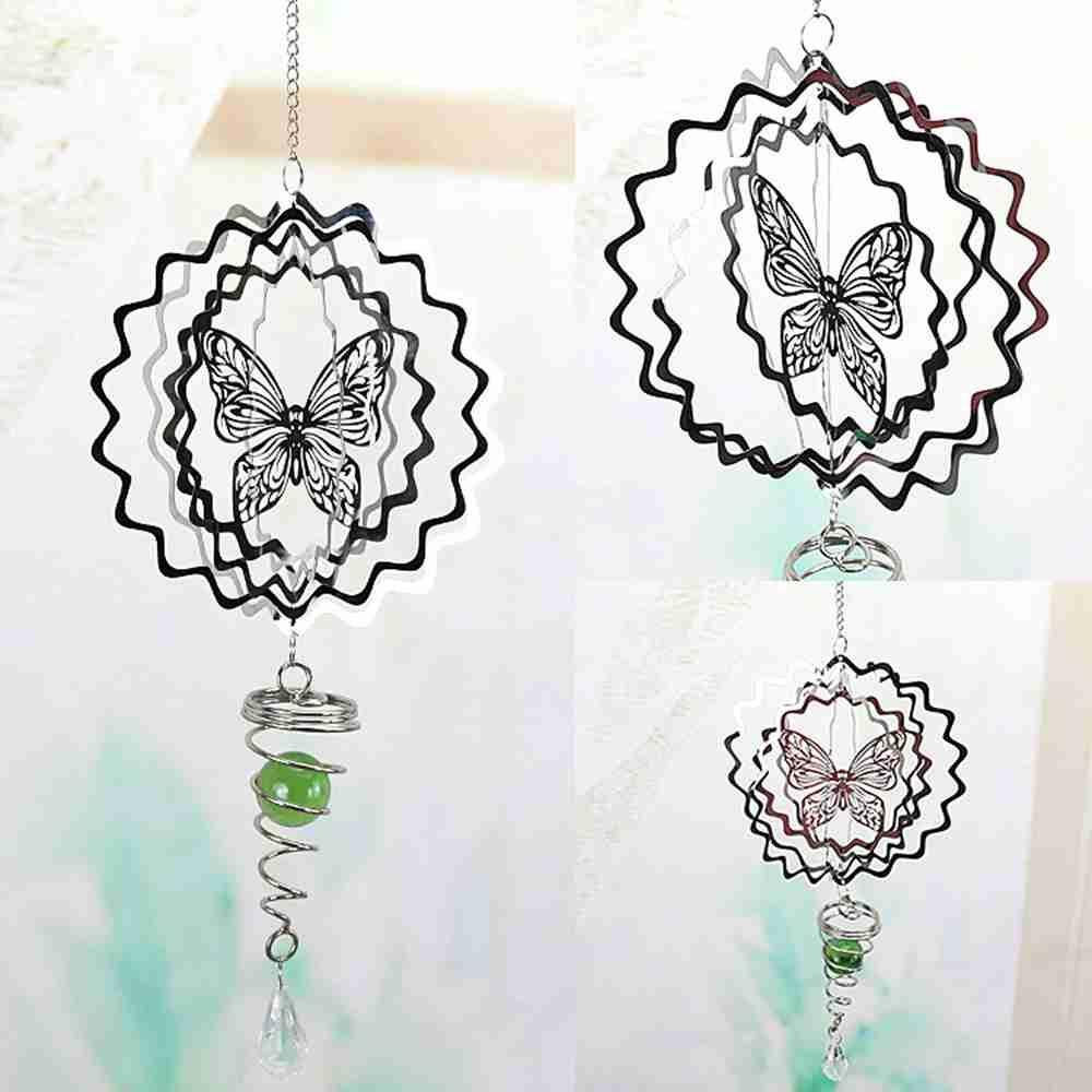 Solighter Wind Spinner Rumah Taman 3D Hollow Out Wind Chime