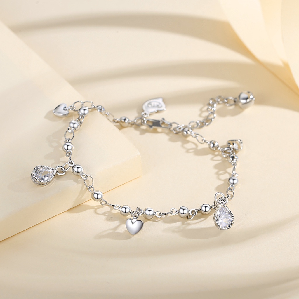 Y568 [COD✔]Gelang Wanita Hati Titanium Anti Karat Gelang Fashion Murah Perempuan Dan Wanita