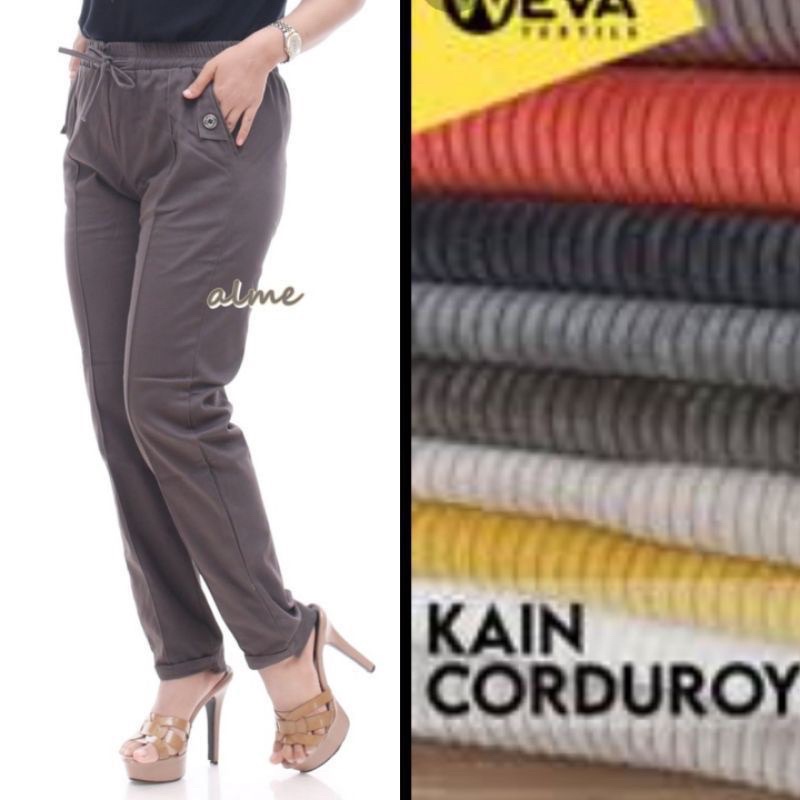 CELANA KNIT WANITA SEMI CORDUROY / CELANA ZAAHARA WANITA TERBARU