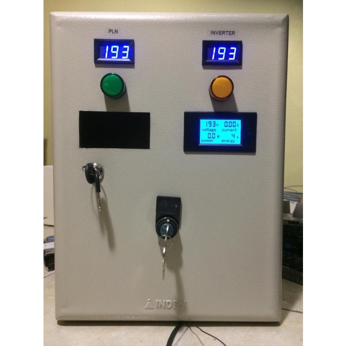Panel Box Kosongan 40 x 60 x 20 dengan Volt Meter dan Watt Meter