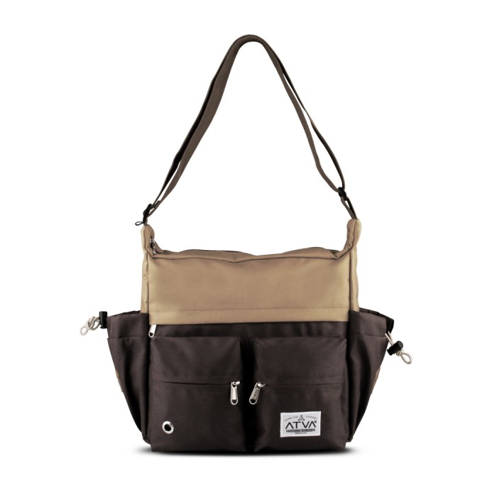 Compact Messenger Bags Atva Bounce Khaki Brown