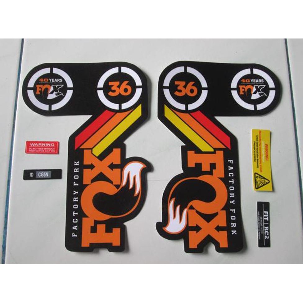 Sticker Fork Fox 36 2015 (fork Hitam)