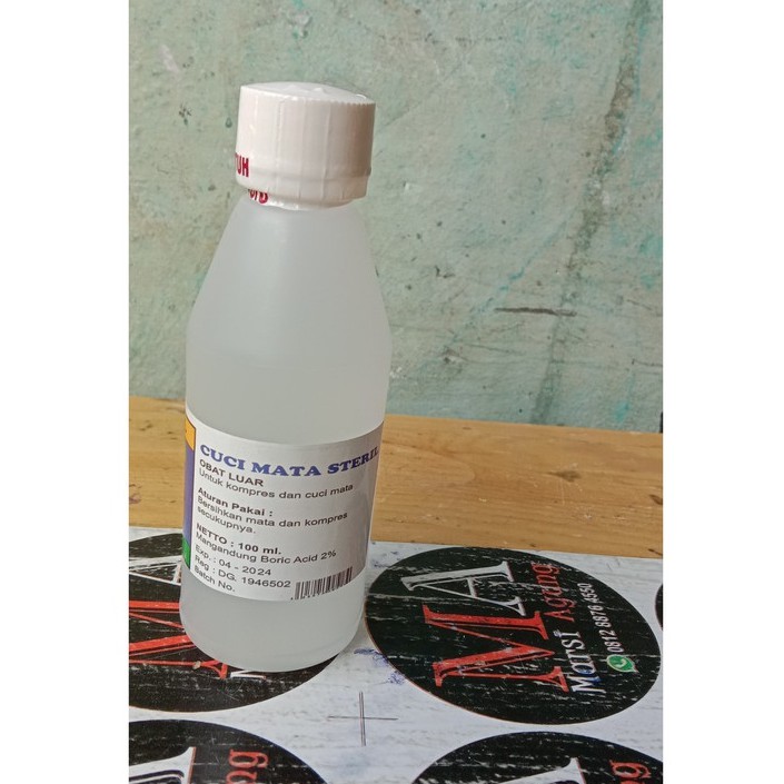 Boor water cairan steril cuci mata 100ml