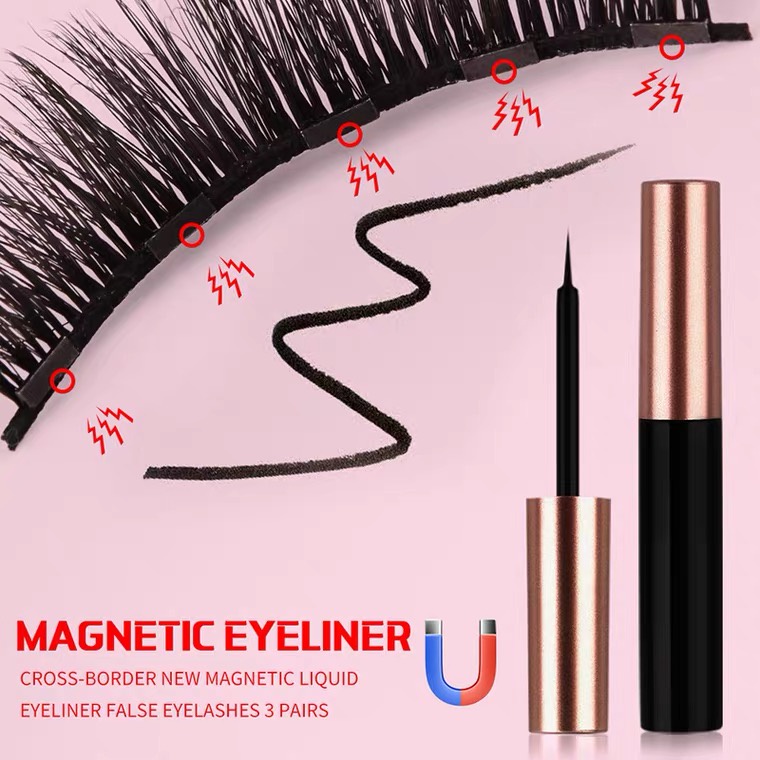 COD/HOT!! Bulu Mata Palsu Magnetik Bulu Mata Magnet 3 Pasang Set Magnet 3D Premium Silk Eyelash Magnetic Eyeliner Bulu Mata Palsu Magnetik Barang spot