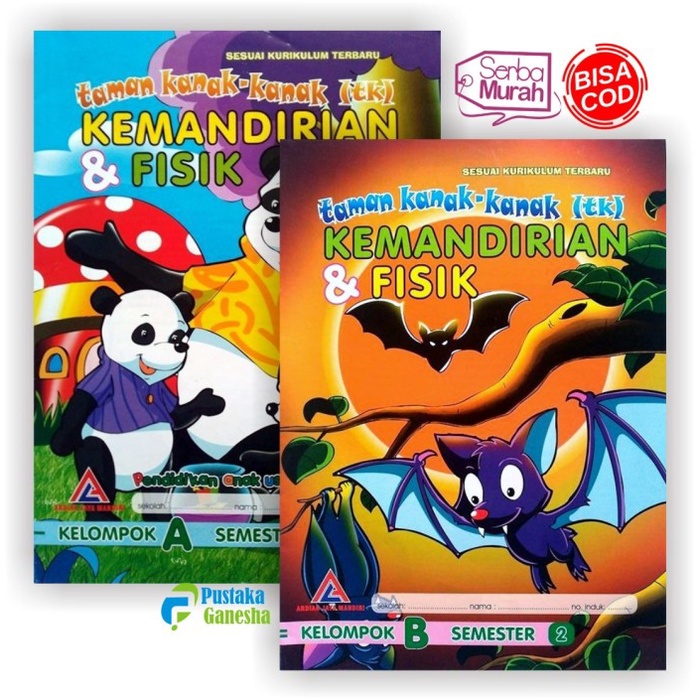 Buku LKS Pendamping TK PAUD Pelajaran Kemandirian Fisik Motorik Penerbit Ardian Jaya Mandiri