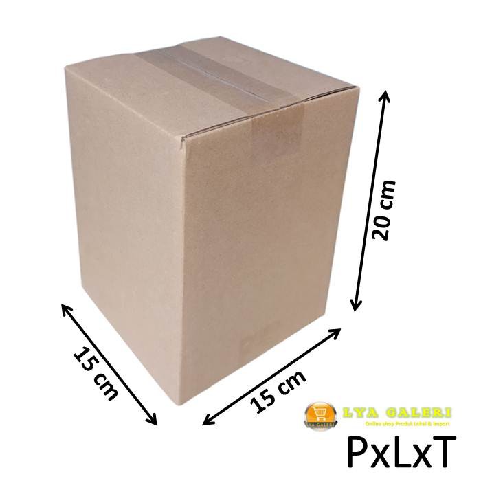 Karton Box Kardus Packing Uk.15x15x20 cm Luar Polos Dalam Ada Tulisan-3