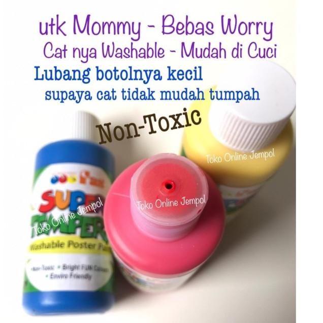 

➩ Washable Paint 3 warna Finger Non Toxic Cat FAS Super Tempera ATK941FS ♧