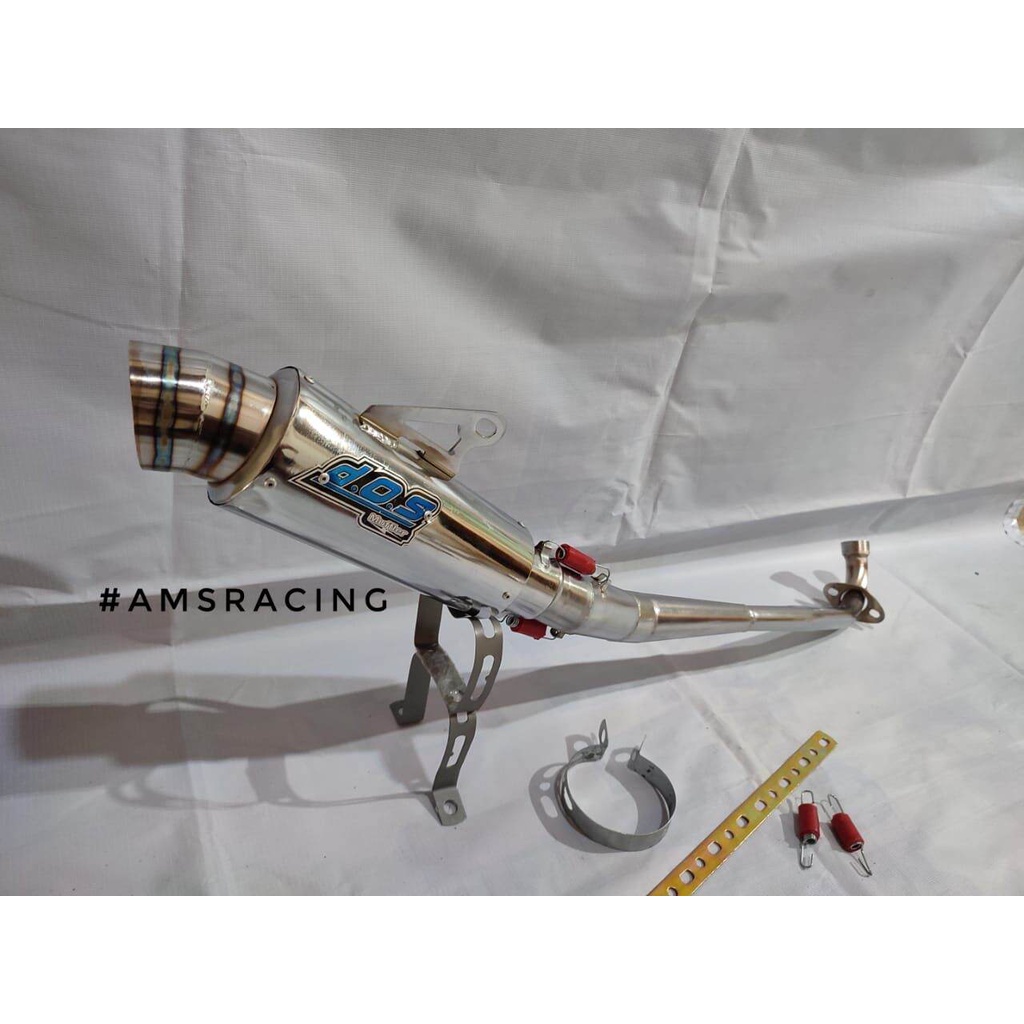 Knalpot racing DOS all bebek supra x 110/125/blade/revo/kharisma/jupiter/shogun/smash/astrea/kirana,