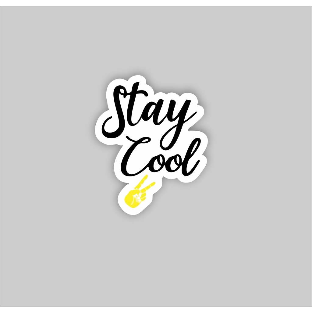 

Stiker Sticker Brand Distro Graftac Stay Cool Vinyl Skate Surf Case Phone Casing Striping Aesthetic Tumblr Laptop Koper