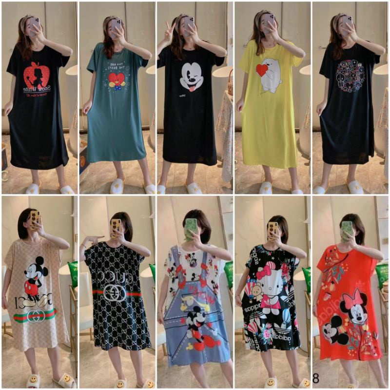 Daster Jumbo Import Piyama Wanita Baju Tidur Wanita Import Murah C08-A18