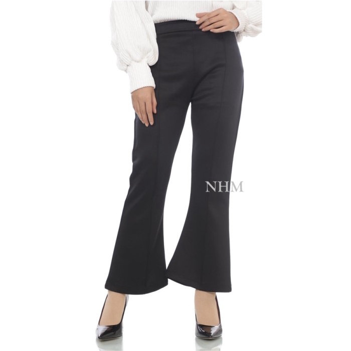 Celana Panjang Kulot Cutbray Scuba Premium terbaru wanita premium murah rayon T1N9 Resleting Kancing