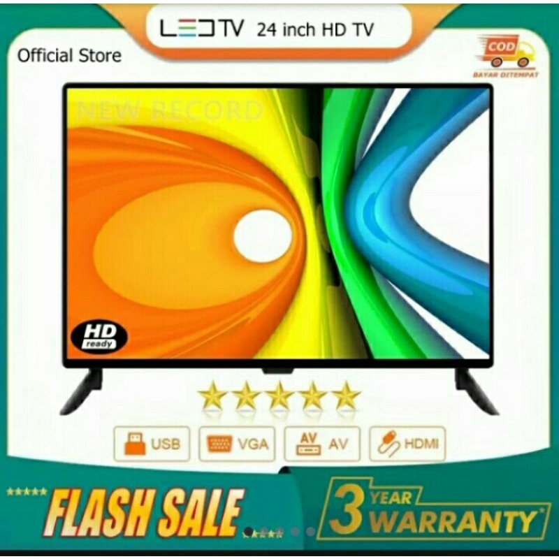TERBARU PROMO GAZELA TV LED 24 IN HD TELEVISI MONITOR, KOMPUTER