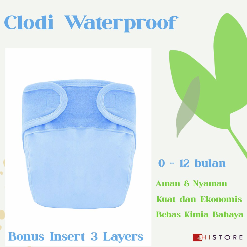 DIAPER CLODI POPOK KAIN DOUBLE TPU WATERPROOF BAHAN PREMIUM