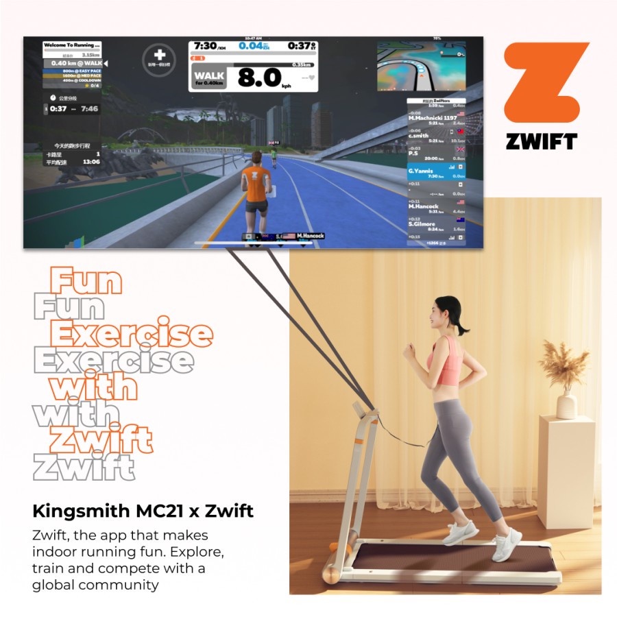 Kingsmith WalkingPad MC21 Smart Foldable Fitness Treadmill Zwift APP