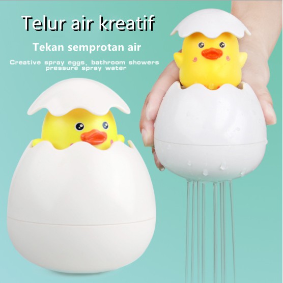 Mainan Mandi Bayi Dan Anak/Mainan Mandi Semprot Telur Ayam pinguin Dino Egg penguin Water Spray