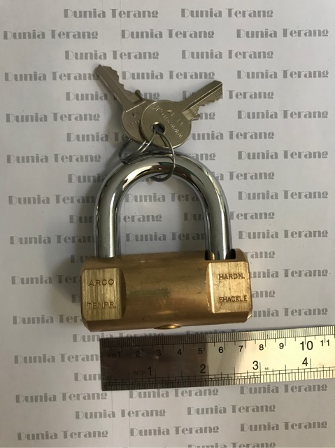 Gembok VIRO Balok 70mm Asli 104 / Kunci Gantung Bulat Kuningan 70 mm / Brass Rectangle Padlock Italy