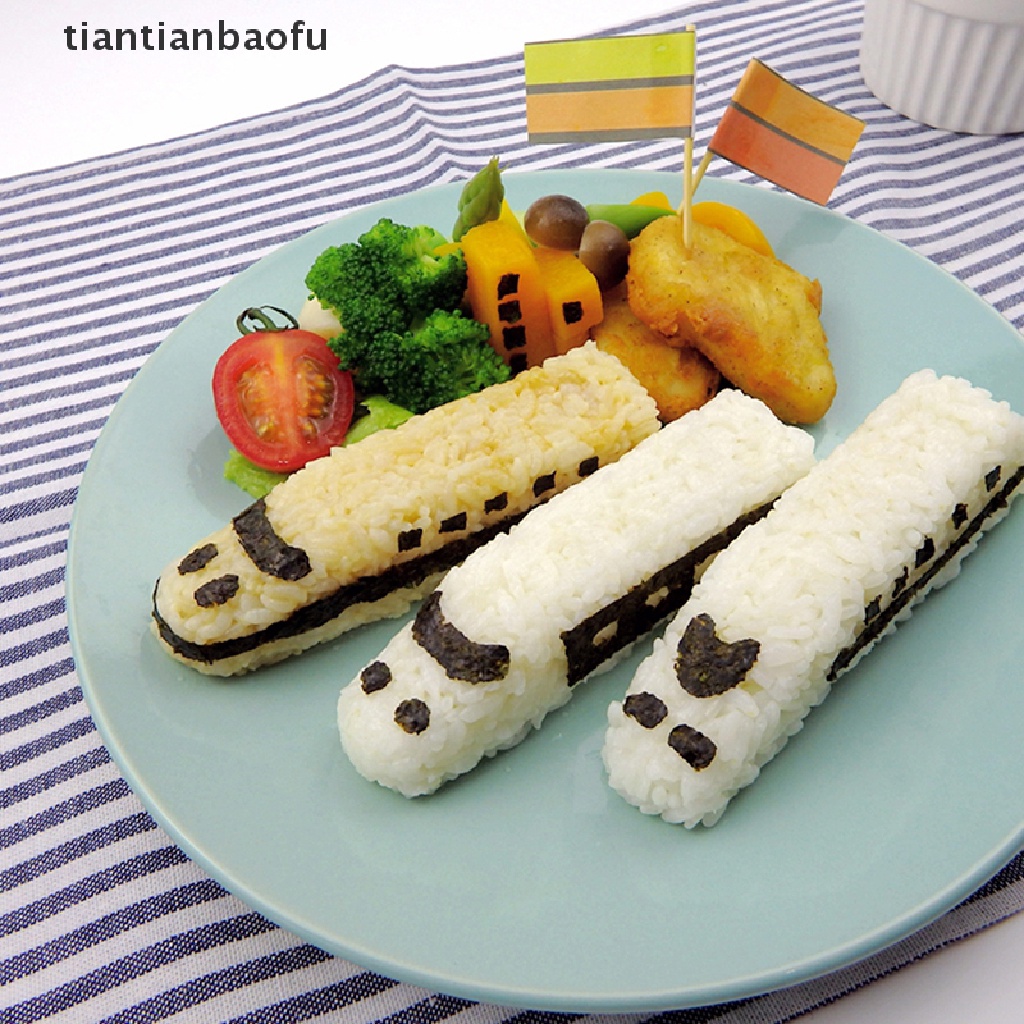 5 Pcs Cetakan Nasi Sushi Bentuk Kartun Kereta Untuk Dapur