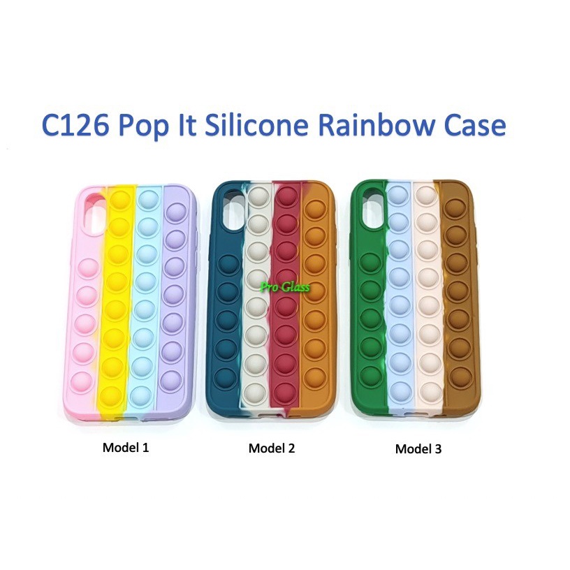 C126 Iphone X / XS / XR / XS MAX POP IT Soft Silicone Fidget Toy Case