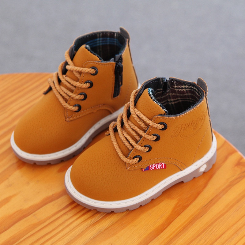 SEPATU ANAK COWOK USIA 1 2 TAHUN BOOT MODEL KEKINIAN DM TAN