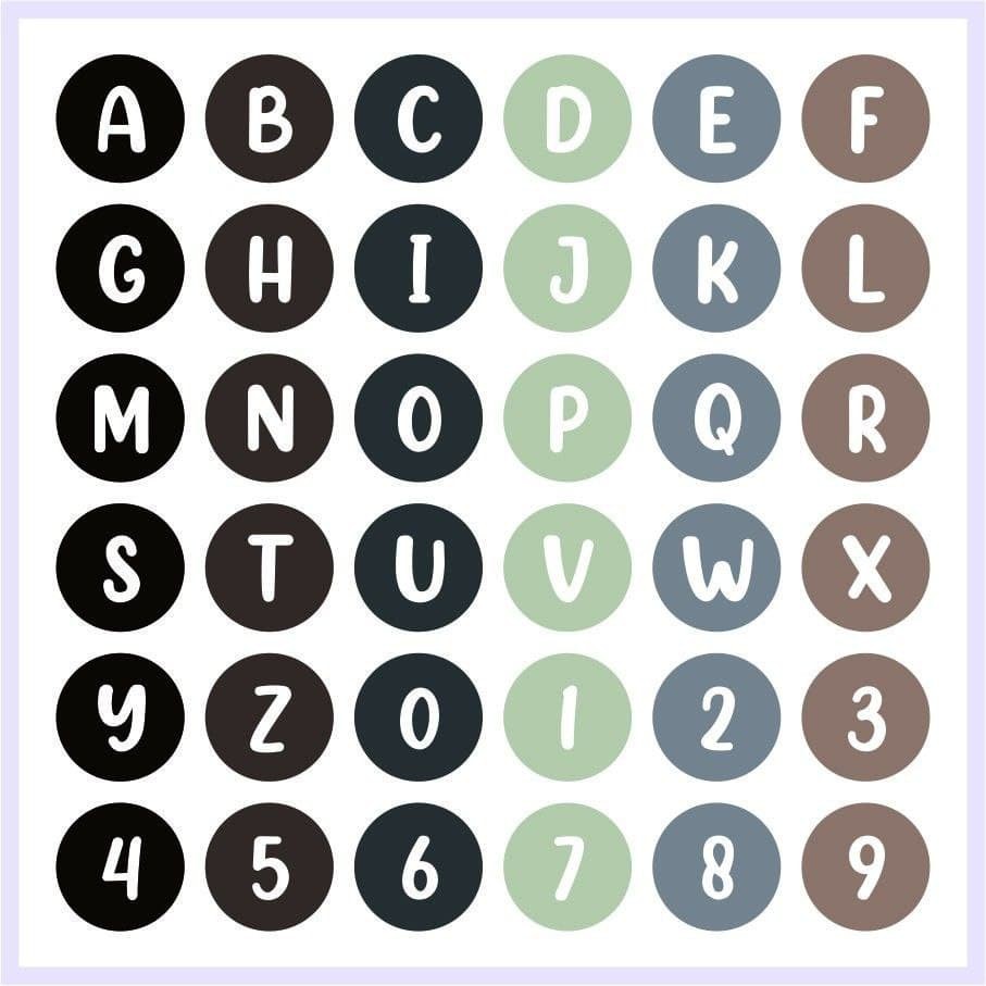 Sticker Alphabet Stiker Aestetic Bujo Decoration By Okashi Store-1