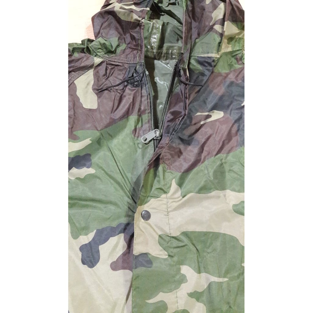 (888)Jas Hujan Stelan Jaket Celana Loreng/Army Anti Air