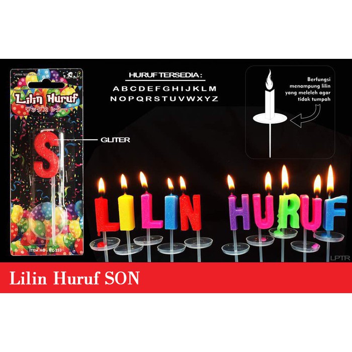 MURAH  Lilin ulang tahun, lilin ultah huruf, lilin abjad, lilin huruf warna warni
