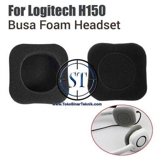 Sepasang Bantalan Elastis Cover Busa Foam Headphone Earpad Erbud Logitech Soft Sponge kotak Square 48mm Tebal dan Lembut