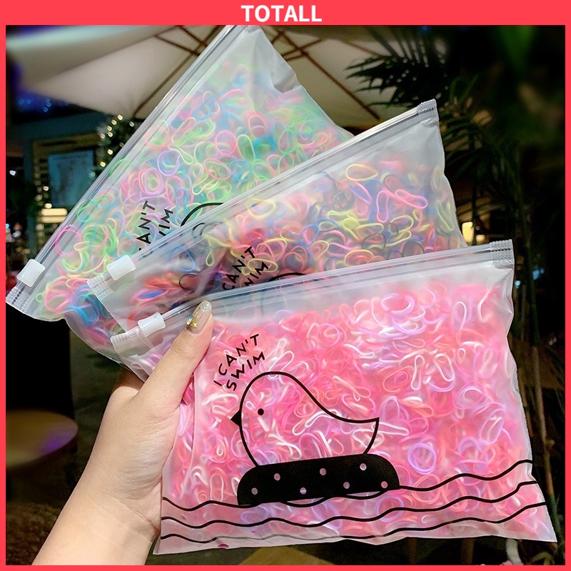 [✅READY STOCK] ❤️ Hadiah Aktivitas 500 Pcs/Tas  Kecil Sekali Pakai Karet Gelang Karet Rambut Lucu Elastis Tidak Mudah Pecah Penjualan Panas Mode