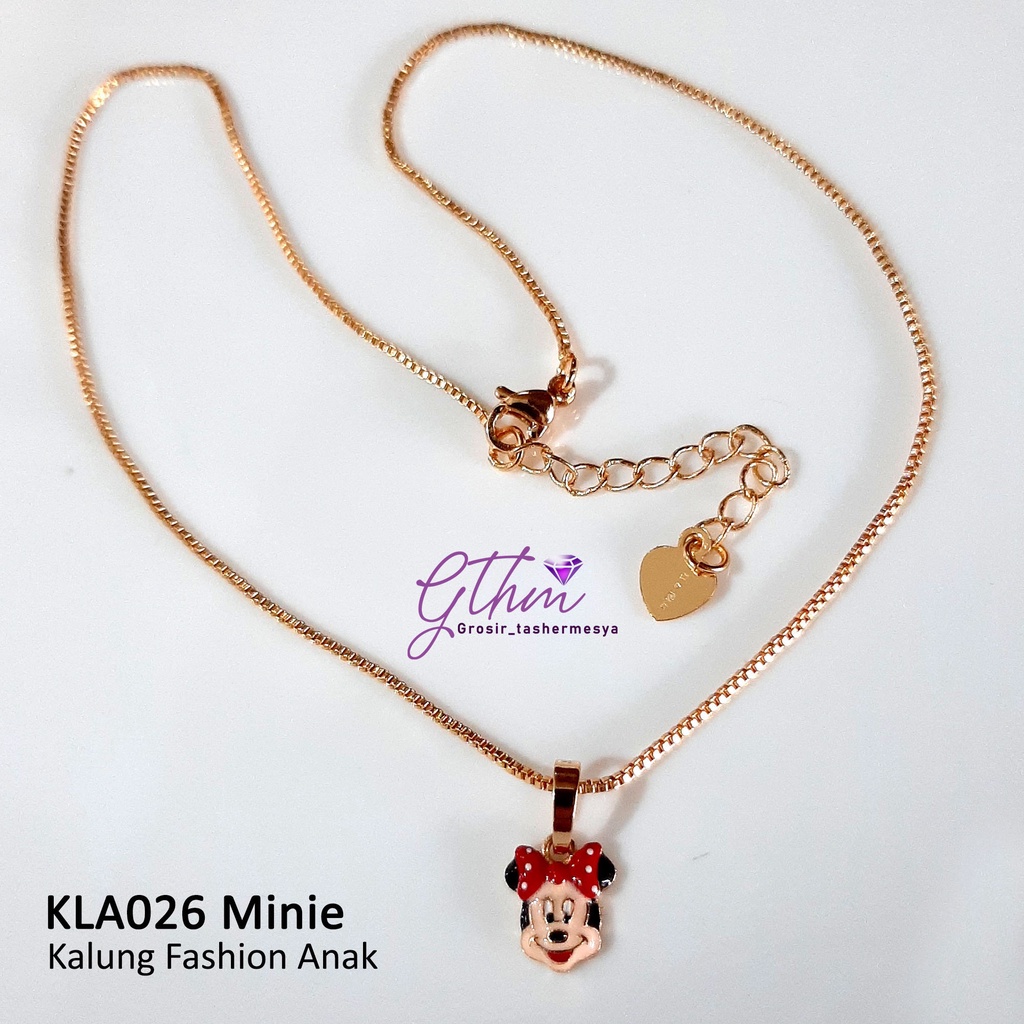 Kalung Anak Miky Minie Perhiasan Fashion Import Anti Karat Jual titanium KLA026 GTHM