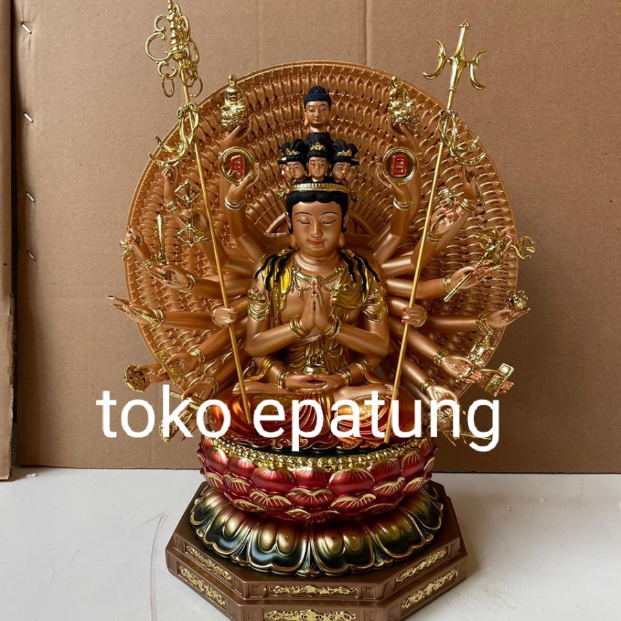 patung dewi seribu tangan /cing cui / cien so - kwan im uk 12 inc - 01