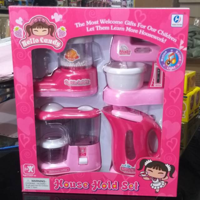 House Hold Set Blender Mixer Lampu Musik