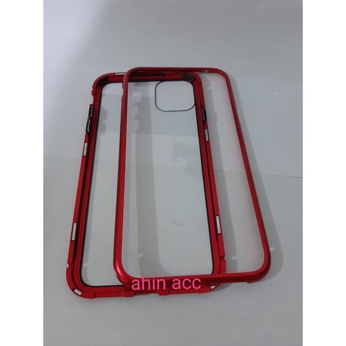 Case Magnetic Huawei P30 Transparant Premium Glass 2in1