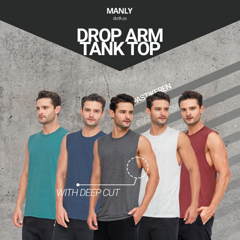 MANLY Kaos Singlet Gym Tank Top Sleeveless