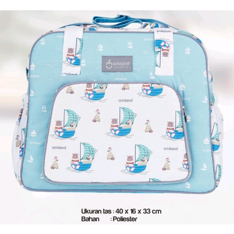 OMILAND TAS BAYI BESAR SAILOR SERIES OB27162 (Hijau dan Biru)