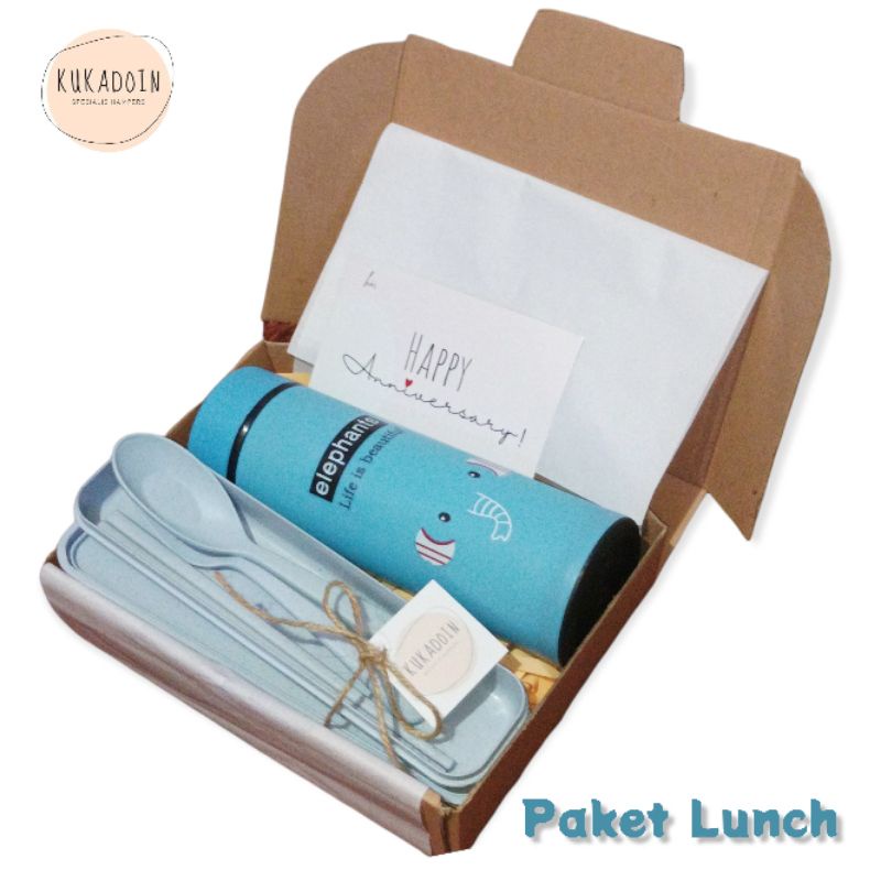 

PAKET HAMPERS LUNCH GIFT BOX SET HADIAH KADO WANITA/ LAKI-LAKI/ ANAK BIRTHDAY ANNIVERSARY GRADUATION NATAL LEBARAN ENGAGEMENT BINGKISAN PARCEL TERMURAH FREE GREETING CARD CUSTOM KUKADOIN