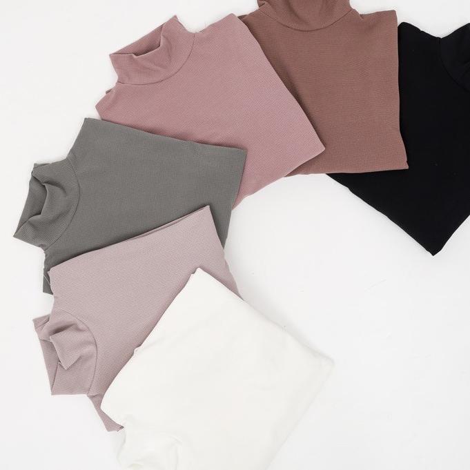 New Product|SQ32|Oriofficial - Yuka Blouse Turtleneck Waffle Premium
