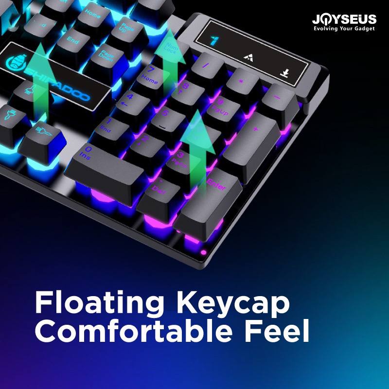 JT - 1 SET Joyseus Paket keyboard gaming dan Mouse RGB/  Set Mouse dan Keyboard Gaming USB Cable RGB/keyboard komputer Joyseus