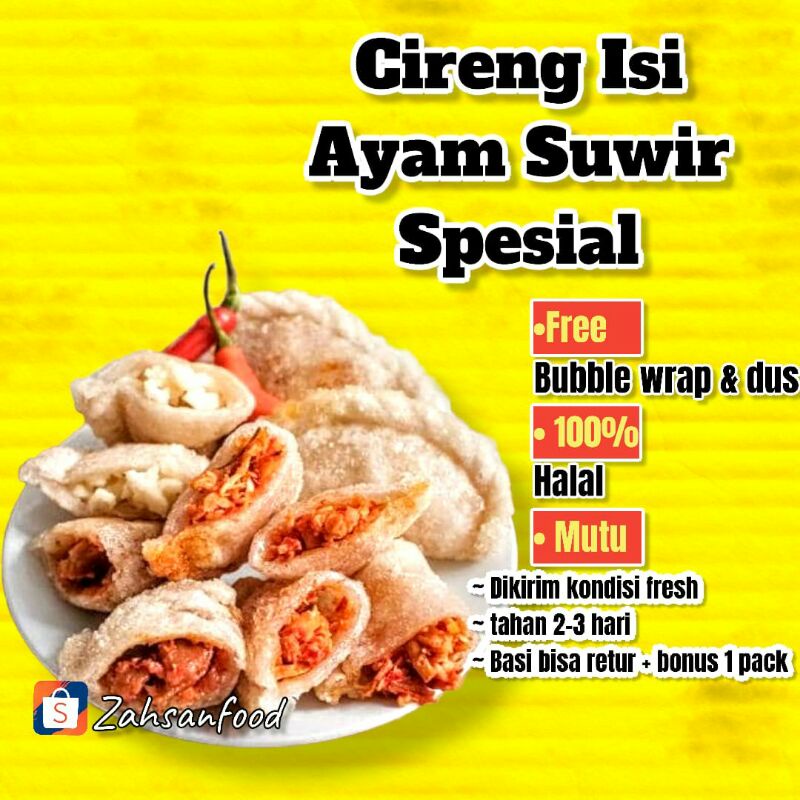 

Cireng Isi Ayam Suwir ( 1 Pack )