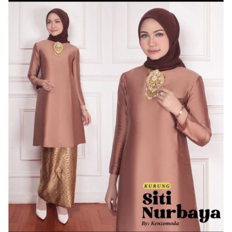 SET KEBAYA BAJU KURUNG MELAYU / KEBAYA TUNIK TAFETA MELAYU / KEBAYA MODERN MURAH UKURAN M L XL XXL /