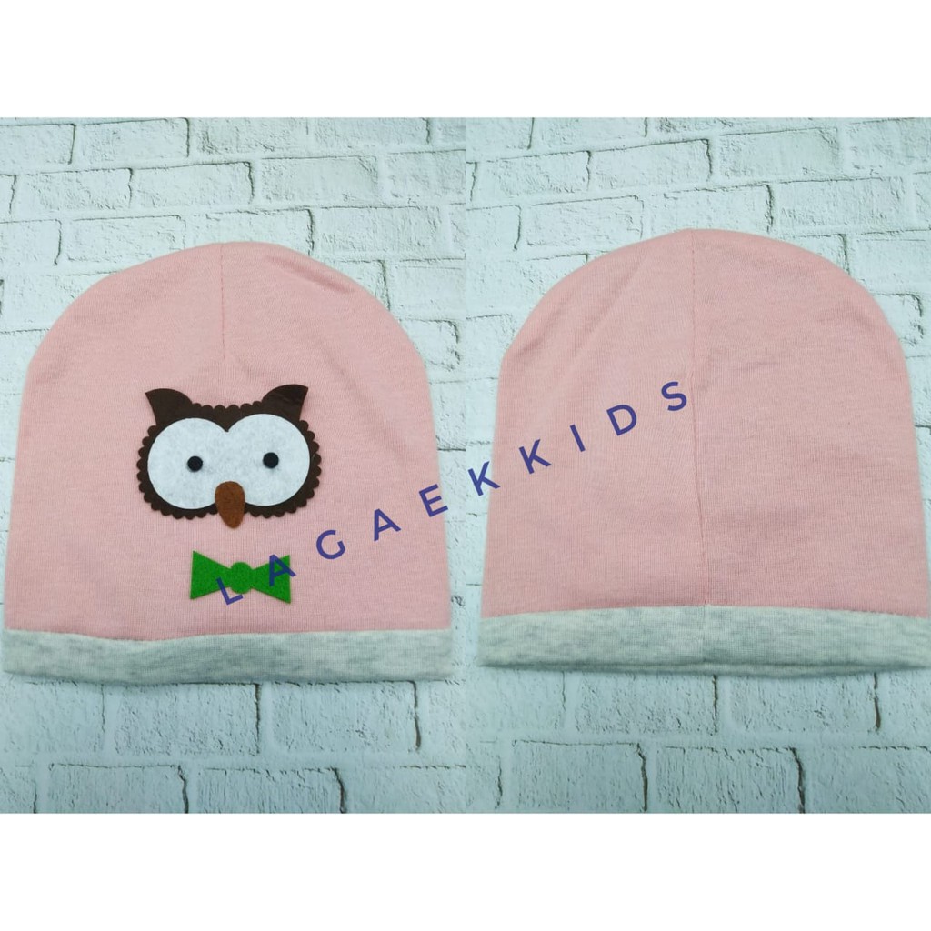 Topi Bayi Burung Hantu IMPORT Usia 6 Bulan 1 2 Tahun Elastis Topi Kupluk Burung Hantu OWL